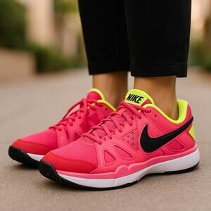 Nike Air Vapor Advantage 599364‑607 Women’s Sneakers – Pink/Volt – Size 8 Sporty